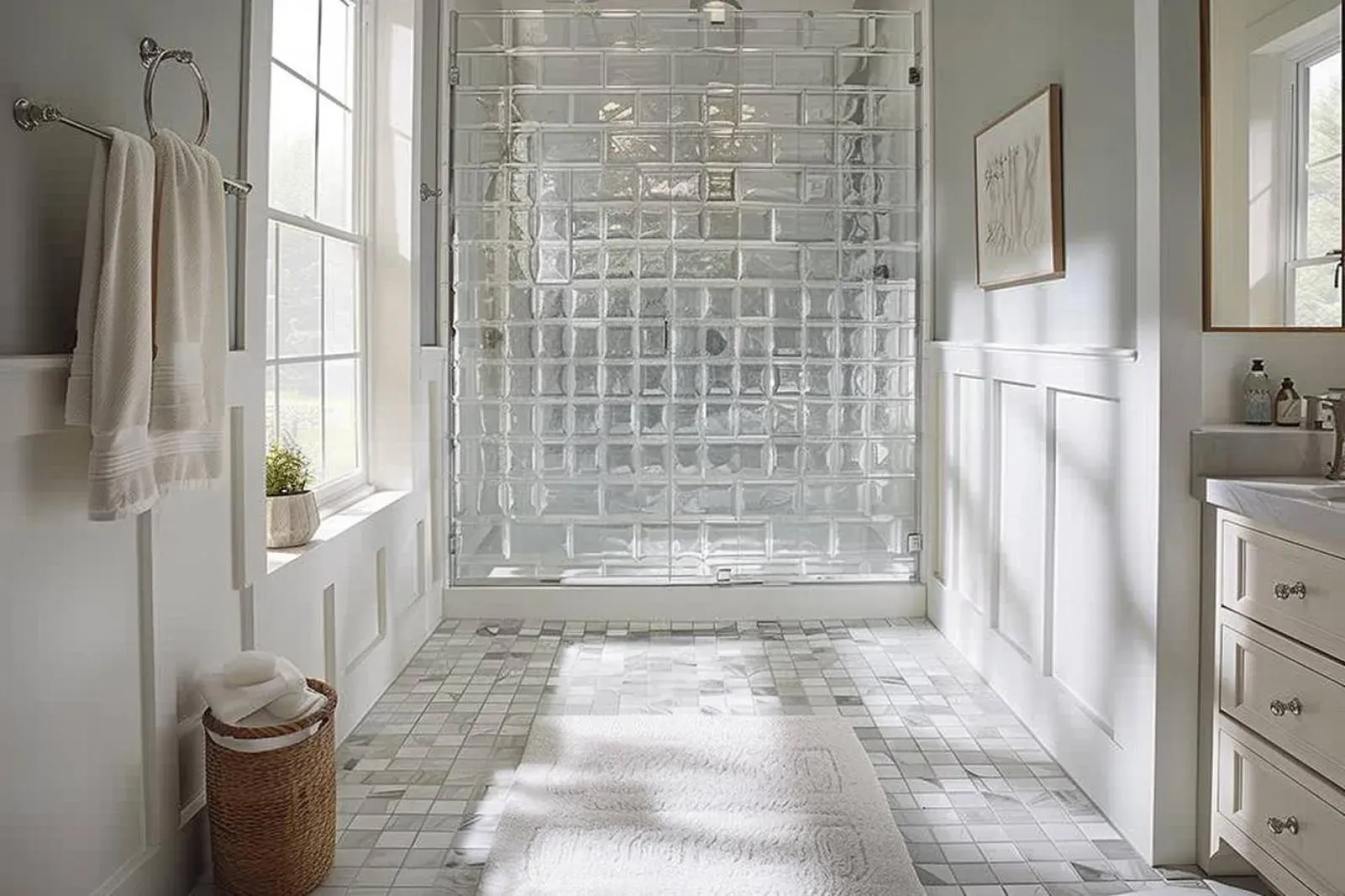 Comment aménager une salle de bain en brique de verre ?
