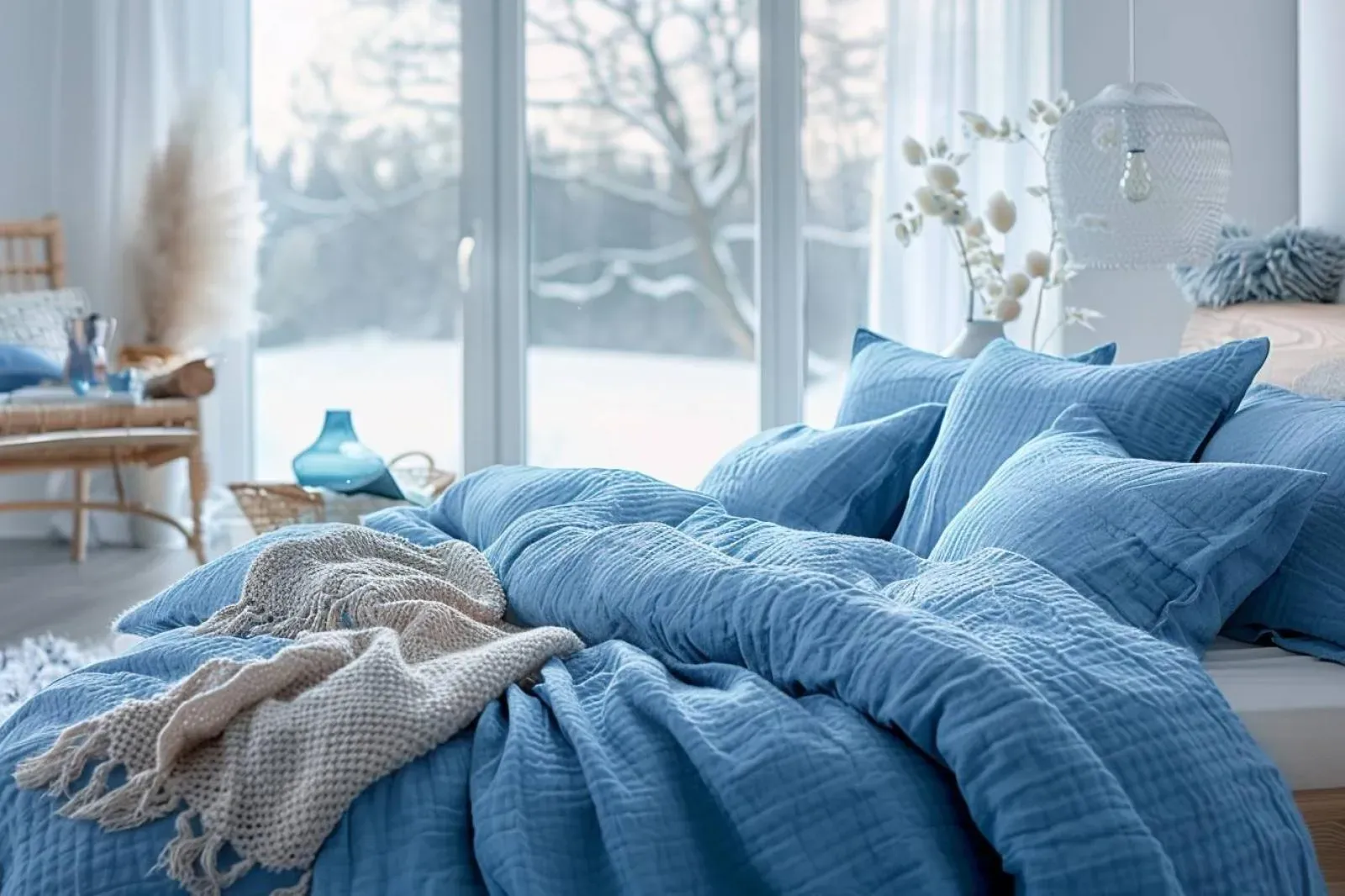Comment créer une chambre scandinave bleue ?