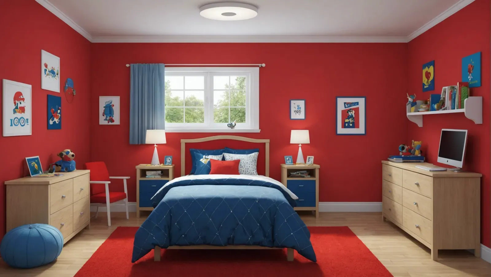 Comment décorer une chambre de garçon en rouge ?