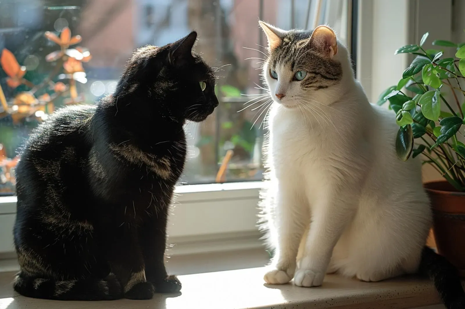 Comment se sont-ils rencontrés, ces deux chats ?